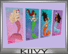 K| Four Mermaid Frames