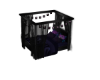 Purple poseless bed