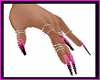 Dainty Pink n Black Nail