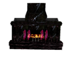 black marble fireplace