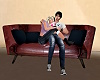 Couples Hug Couch
