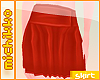 *M Red Pleated Skirt