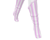Pink and white socks