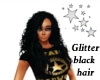 Glitter black hair