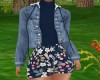 Jean Jacket Skirt Outfit