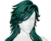 wet female hair green