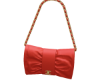 Velour Bow Red Bag