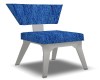 Blue soft single chair.