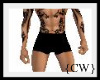 {CW}Black Shorts Male
