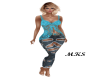 BABY TEAL LACE JEAN