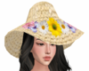 BR Straw Floral Hat