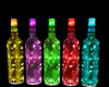 5 neon lights bottles