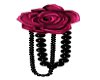 Pink rose with beads #2