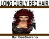 LONG CURLY RED HAIR