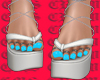 T! White sandals
