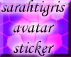*S* sarahtigris sticker
