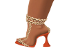 Orange Chain Heels