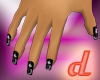 [D]Black#Nails#Bling