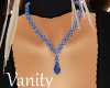 Blue Tear Drop Necklace
