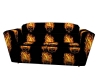 flaming skull couch
