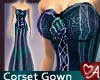 Black Rose Corset Gown