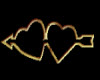 Gold Double Hearts