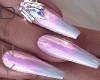 Shiny Pink Diamond Nails