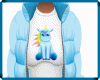 Blue Unicorn Puffer Coat