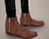 Suede boots.