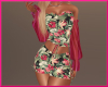 floral short set magenta