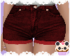 + Teen Red Denim Shorts