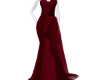 burgundy gown