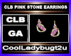 CLB PINK STONE EARRINGS