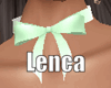 Green neck bow