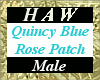 Quincy Blue Rose Patch M