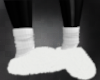 White Fluffy slippers
