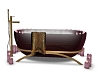 Burgundy Glass Bathtub