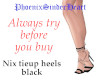 Nix tieup heels black