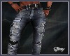 [S] RIPPED JEANS GREY
