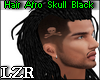 Hair Afro Skull Black