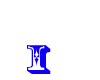 Animated blue I letter