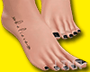 Foot Tattooed Black