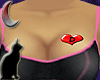 D heart breast tattoo