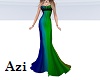 Rainbow Fishtail Gown
