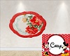 Red Floral Plate Decor