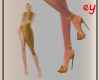 ey gold glitter heels