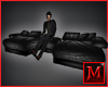 JM Gray Settee Couch Set