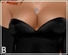 Black Satin Slit Dress