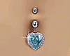Diamond Heart Belly Ring