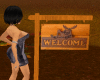 Moose Cabin Welcome sign